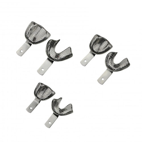 impression tray edentulous perforated set of 6 1 1 1