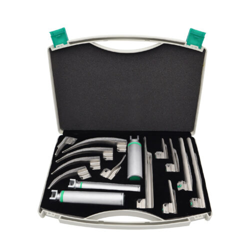 Fiber Optic Reusable Laryngoscope Sets (Macintosh + Miller) Blades – Set Of 15
