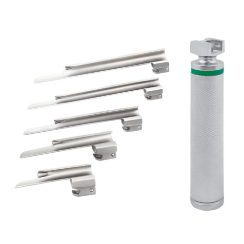 Reusable / Autoclavable Miller Fix Tube HBT Laryngoscope (Fiber Optic) Cold Light Guide Set