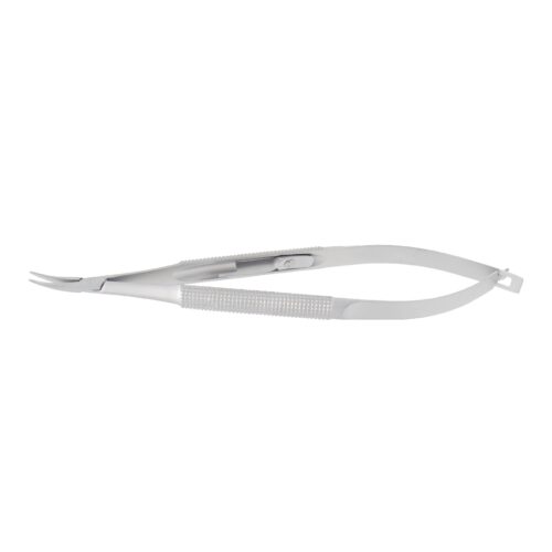 Barraquer, Micro-Needle Holder, curved, 1 mm, with lock, overall length 12.5 cm