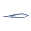 Barraquer, Micro-Needle holder, curved, without lock, overall length 12 cm, Titanium