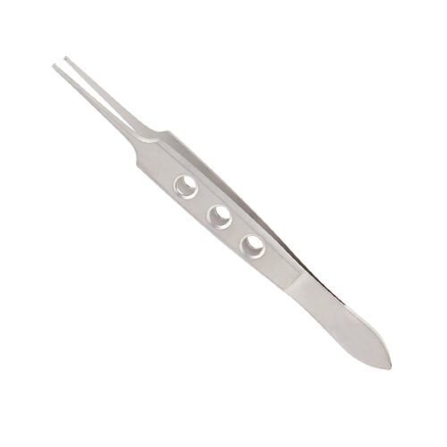Bishop-Harmon Iris Forceps Straight, 1×2 teeth, 0.7mm, overall length 9 cm