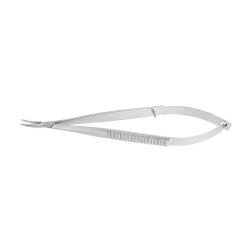 Castroviejo, Micro-Needle holder, curved, 1.0 x 12 mm, without lock, overall length 14 cm