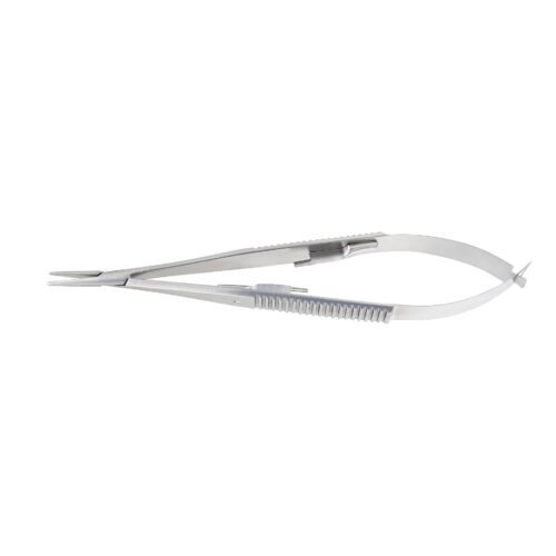 Castroviejo, Micro-Needle holder, straight, 1.0 x 12 mm, with lock, overall length 14 cm
