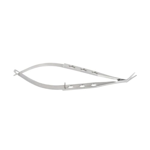Corneal Micro scissors, angled, blunt, left overall length 10 cm