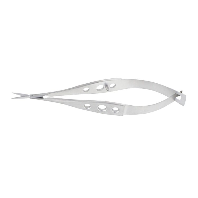 Micro-Vannas Scissors, secondaire cataract, straight, very delicate, Blade, overall length 8.5 cm