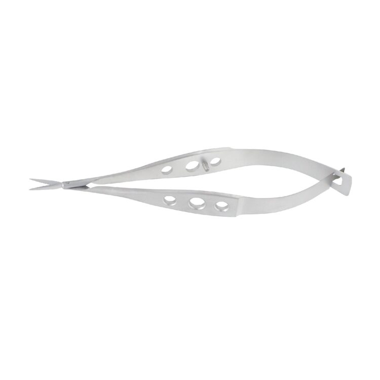 Micro-Vannas Scissors, Secondaire Cataract, Straight, Very Delicate, Overall Length 8.5 cm